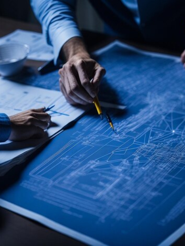 architect-engineer-design-working-blueprint-planning-concept-construction-concept_939033-3059