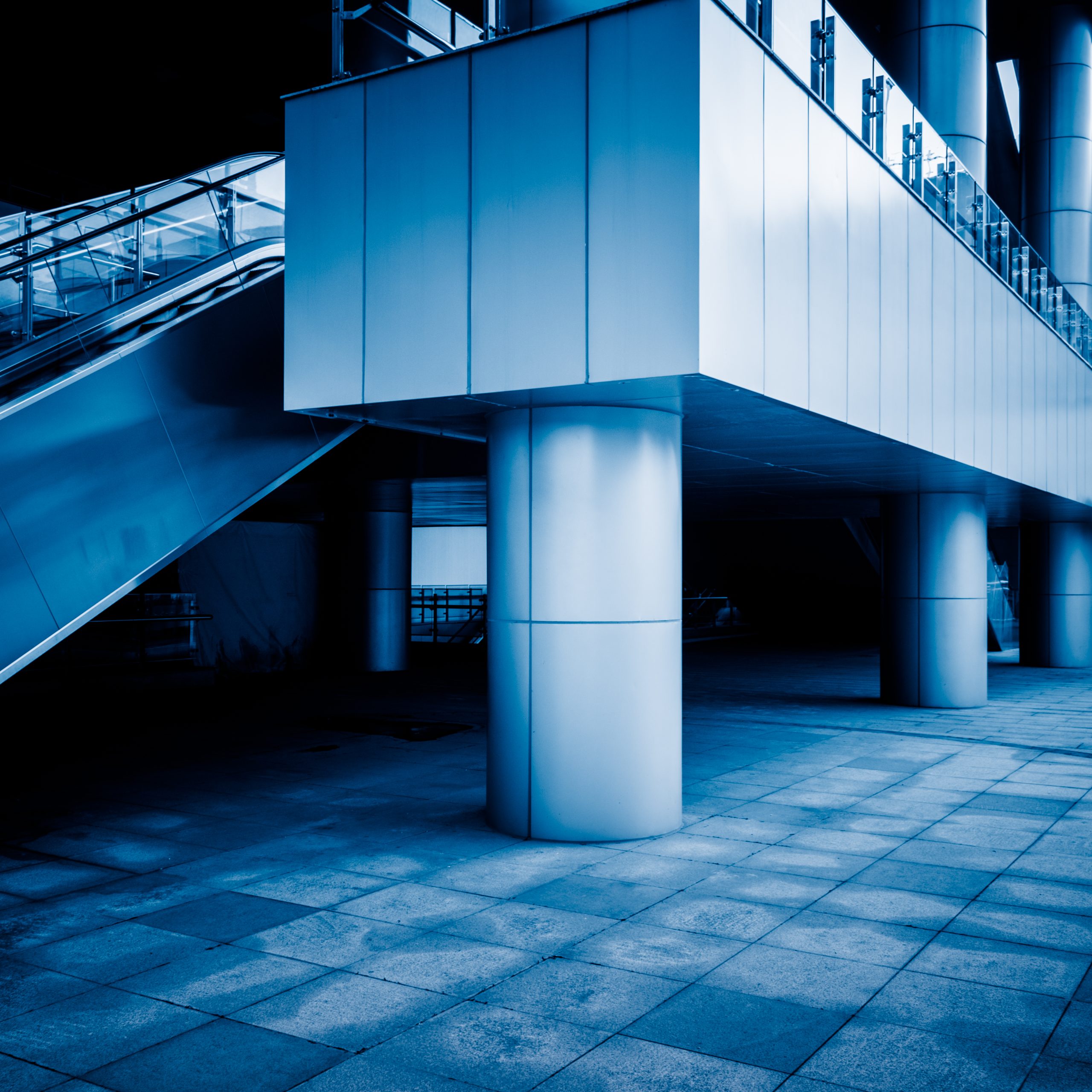 empty space in financial district of Shanghai,China.